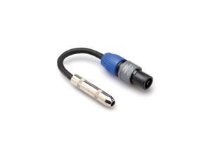hosa gsk116 hosa 1/4 inch ts to neutrik speakon speaker adaptor, 6 inches hosa gsk116 hosa 1/4 inch ts to neutrik speakon speaker adaptor, 6 inches