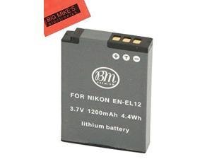 BM Premium EN-EL12 Battery for Nikon KeyMission 170, 360, Coolpix W300, A900, AW100, AW110, AW120, AW130, S6300, S8100, S8200, S9050, S9200, S9300, S9400, S9500, S9700, S9900, P310, P330, P340