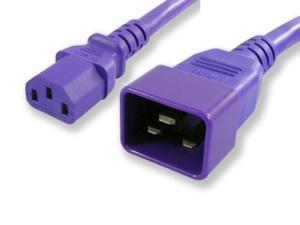 Lynn Electronics C13C2015APU-8F 15-Amp/250-volt 8-Feet Power Cord IEC 60320 C13 to IEC 60320 C20, Purple