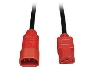 Tripp Lite Standard Computer Power Extension Cord 10A, 18AWG (IEC-320-C14 to IEC-320-C13 with Red Plugs) 4-ft.(P004-004-RD) Tripp Lite Standard Computer Power Extension Cord 10A, 18AWG (IEC-320-C14 to IEC-320-C13 with Red Plugs) 4-ft.(P004-004-RD)