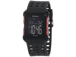 armitron sport men's 408177red chronograph black and red digital watch