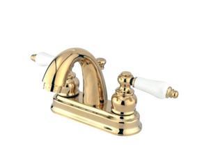 kingston brass kb5612pl restoration 4inch centerset lavatory faucet, polished brass