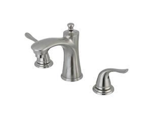 kingston brass kb7968jl jamestown widespread lavatory faucet, satin nickel