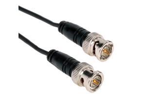 Amphenol AV-THLIN2BNCM-015 Thin-line BNC Coaxial Cable, BNC Male to BNC Male, 15', Black