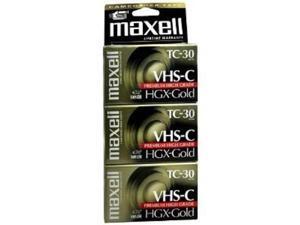 Maxell Vhs-C TC-30 HGX-Gold Camcorder Videocassette (3pk) Maxell Vhs-C TC-30 HGX-Gold Camcorder Videocassette (3pk)