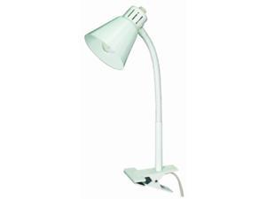 satco products 60/840 clip on goose neck lamp, white satco products 60/840 clip on goose neck lamp, white