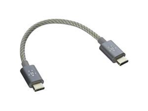 belkin usbif certified mixit 6inch metallic usbc to usbc usb type c charge cable grey belkin usbif certified mixit 6inch metallic usbc to usbc usb type c charge cable grey