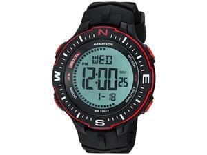 armitron sport men's 40/8391brd red accented digital chronograph black silicone strap watch armitron sport men's 40/8391brd red accented digital chronograph black silicone strap watch