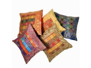 rastogi handicrafts amazing ethnic handcrafted indian decorative brocade pillow cushion cover shell