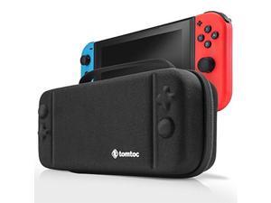 hard storage case compatible with nintendo switch, tomtoc original protective hardshell travel handle case carrying bag cover fit nintendo switch console and accessories, 18 game card slots hard storage case compatible with nintendo switch, tomtoc original protective hardshell travel handle case carrying bag cover fit nintendo switch console and accessories, 18 game card slots