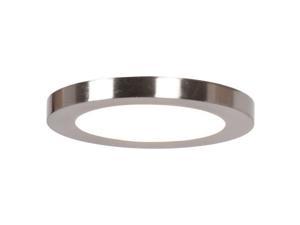 access lighting disc 5.5" led round flush mount  brushed steel finish with white acrylic lens