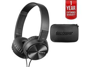 Sony Noise Cancelling Headphones w/ Deco Gear Hard Eva Case w/ Zipper