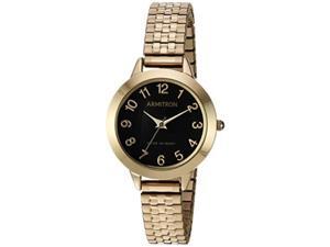 armitron women's 75/5562bkgp easy to read dial goldtone expansion band watch armitron women's 75/5562bkgp easy to read dial goldtone expansion band watch
