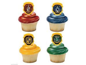 harry potter hogwarts houses cupcake rings 24ct cake toppers party favors harry potter hogwarts houses cupcake rings 24ct cake toppers party favors