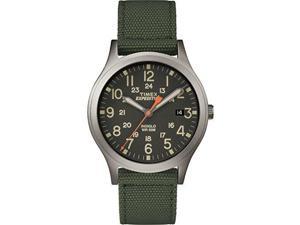 timex unisex tw4b13900 expedition scout 36 green/black nylon strap watch