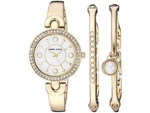 anne klein women's swarovski crystal accented rose goldtone and 