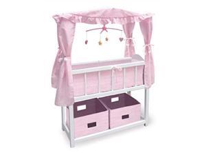 badger basket canopy doll crib with baskets, bedding & mobile fits american girl dolls badger basket canopy doll crib with baskets, bedding & mobile fits american girl dolls