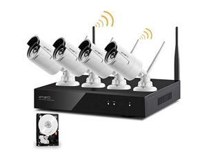 xmartO 4 Channel 960p HD Wireless Security Camera System Outdoor with 1TB Hard Drive, Auto-Pair, Dream Liner WiFi Relay Tech, NVR with Built-in WiFi Router and 80ft IR Night Vision xmartO 4 Channel 960p HD Wireless Security Camera System Outdoor with 1TB Hard Drive, Auto-Pair, Dream Liner WiFi Relay Tech, NVR with Built-in WiFi Router and 80ft IR Night Vision
