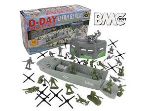 bmc ww2 dday plastic army men utah beach 40pc soldier figures playset bmc ww2 dday plastic army men utah beach 40pc soldier figures playset