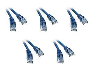 Red Snagless/Molded Boot 5-Pack Cat5e 6-Inch Ethernet Patch Cable CNE50987