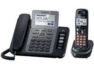 panasonic kxtg9471b 2line corded/cordless phone with digital answering system and contact sync, black, 1 handset panasonic kxtg9471b 2line corded/cordless phone with digital answering system and contact sync, black, 1 handset