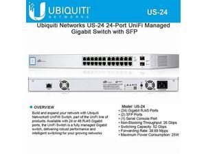 us24 Ubiquiti US-24 Unifi 24port Gigabit Enet Sw Perp With Sfp No Poe 