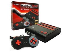 retrobit retro duo twin video game system nes and snes v3.0  black/red