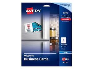 avery 8374 magnetic business cards, 2 x 3 1/2, white, 10 cards per sheet pack of 30 cards avery 8374 magnetic business cards, 2 x 3 1/2, white, 10 cards per sheet pack of 30 cards