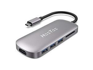 hootoo usb c hub, 6in1 usb c adapter 2019 upgrade with 4k usb c to hdmi, power delivery, 3 usb 3.0 for macbook/pro/air and type c windows laptopsgrey hootoo usb c hub, 6in1 usb c adapter 2019 upgrade with 4k usb c to hdmi, power delivery, 3 usb 3.0 for macbook/pro/air and type c windows laptopsgrey