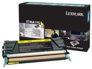 lexmark yellow return program toner cartridge, 7000 yield x746a1yg
