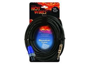onstage hot wires 1/4" to speakon speaker cable, 25 feet