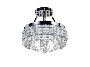 diamond life 4light chrome finish round metal shade crystal chandelier semiflush mount ceiling fixture diamond life 4light chrome finish round metal shade crystal chandelier semiflush mount ceiling fixture