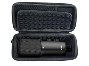 casematix ntusb case for usb condenser microphone  padded storage to carry nt usb, ntusb, nt1 a, nt1a mics and small cables