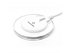 slim wireless qi charger, fast charging pad for iphone 8/8 plus, x, xs, xr, samsung galaxy note 8 s8, s8 plus, s7, s7 edge,universal all qi enabled devices, blue crystal led indicator cable free