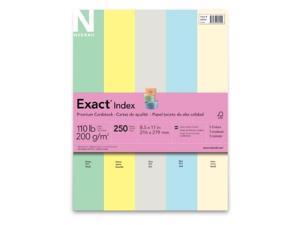 wausau exact index cardstock, 110 lb, 8.5 x 11 inches, 5 color pastel assortment, 250 sheets 48990 wausau exact index cardstock, 110 lb, 8.5 x 11 inches, 5 color pastel assortment, 250 sheets 48990