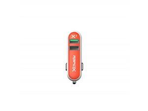 rapidx rxx2qctan x2 2 port car charger with quick charge tangerine rapidx rxx2qctan x2 2 port car charger with quick charge tangerine