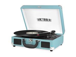 victrola vintage 3speed bluetooth suitcase turntable with speakers, aqua turquoise victrola vintage 3speed bluetooth suitcase turntable with speakers, aqua turquoise