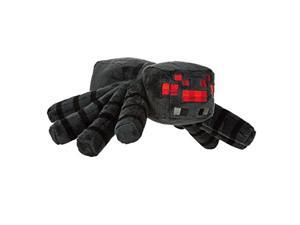 jinx minecraft spider plush stuffed toy black, 13" across with display box jinx minecraft spider plush stuffed toy black, 13" across with display box
