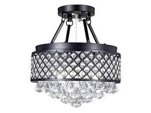diamond life 4light antique black round metal shade crystal chandelier semiflush mount ceiling fixture diamond life 4light antique black round metal shade crystal chandelier semiflush mount ceiling fixture