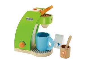hape kid's coffee maker wooden play kitchen set with accessories