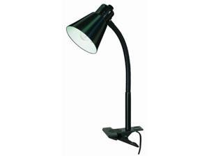 satco products 60/843 clip on goose neck lamp, black satco products 60/843 clip on goose neck lamp, black