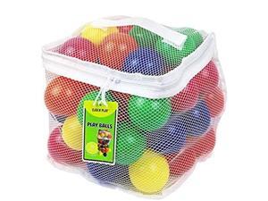 click n' play pack of 50 phthalate free bpa free crush proof plastic ball, pit balls 6 bright colors in reusable and durable storage mesh bag with zipper click n' play pack of 50 phthalate free bpa free crush proof plastic ball, pit balls 6 bright colors in reusable and durable storage mesh bag with zipper