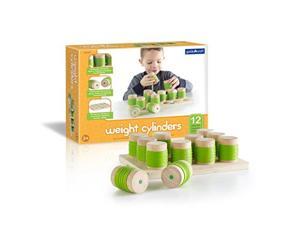 Guidecraft Weight Cylinders, Natural - G5085 Guidecraft Weight Cylinders, Natural - G5085