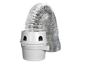 dundas jafine tdidvkzw indoor dryer vent kit with 4inch by 5foot proflex duct, 4 inch white dundas jafine tdidvkzw indoor dryer vent kit with 4inch by 5foot proflex duct, 4 inch white