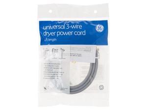 general electric wx09x10002 3 wire 30amp dryer cord, 4feet general electric wx09x10002 3 wire 30amp dryer cord, 4feet