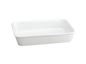 hic oblong rectangular baking dish roasting lasagna pan, fine white porcelain, 13inches x 9inches x 2.5inches