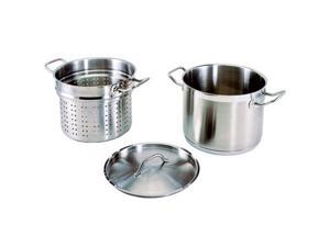 update international spsa12 12 qt induction ready stainless steel pasta cooker w/cover, strainer update international spsa12 12 qt induction ready stainless steel pasta cooker w/cover, strainer