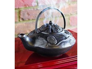 plow & hearth 12130bk 12130bk cast iron wood stove kettle steamer with pine cone design, in black 2.5qt plow & hearth 12130bk 12130bk cast iron wood stove kettle steamer with pine cone design, in black 2.5qt