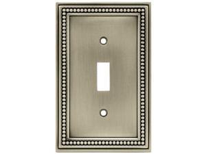 brainerd 64905 beaded single toggle switch wall plate / switch plate / cover, brushed satin pewter brainerd 64905 beaded single toggle switch wall plate / switch plate / cover, brushed satin pewter