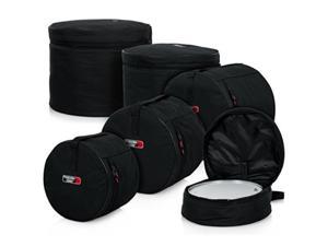 gator cases protechtor series 5 piece padded drum bag set for standard kits; 22" kick, 12 tom, 13 tom, 16 tom, 14 snare gpstandard100